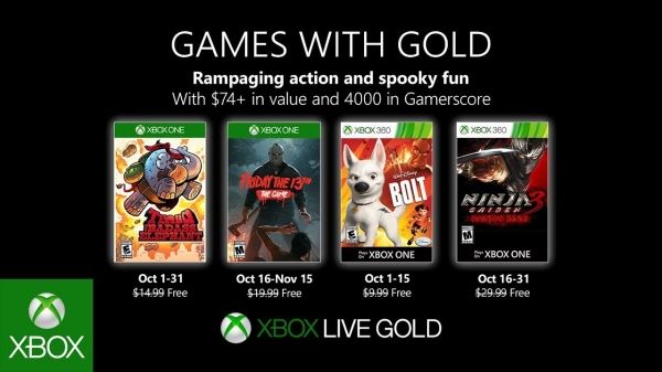 Xbox Gold – Игры октября