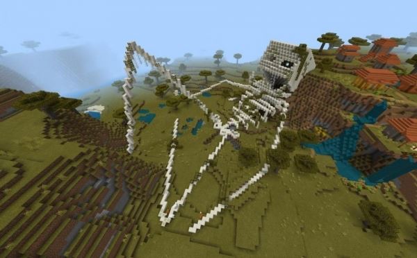  Фанаты Minecraft придумали новое развлечение. Они создают скелеты гигантов 