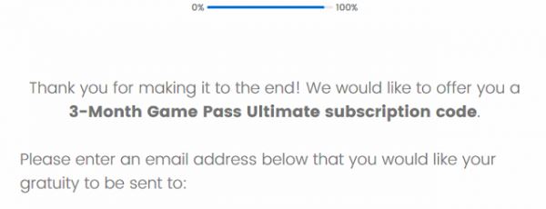 <br />
3 месяца подписки Xbox Game Pass Ultimate можно получить за прохождение опроса (upd)<br />
